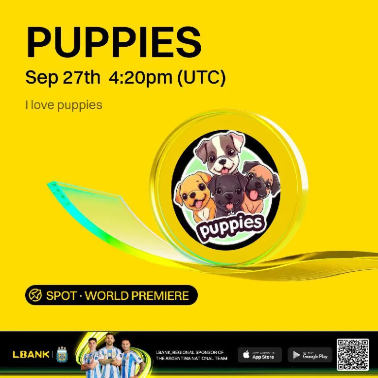 لیستینگ توکن PUPPIES در صرافی Lbank با جفت PUPPIES/USDT