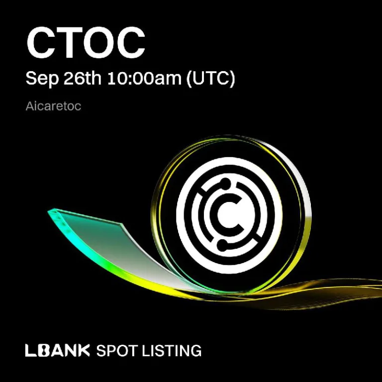 لیستینگ رمزارز CTOC (Aicaretoc) در صرافی Lbank اعلام شد
