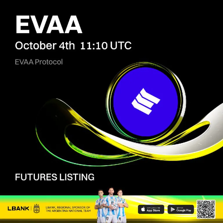فهرست شدن قرارداد دائمی EVAAUSDT در صرافی Lbank از ۱۲ مهر ۱۴۰۴