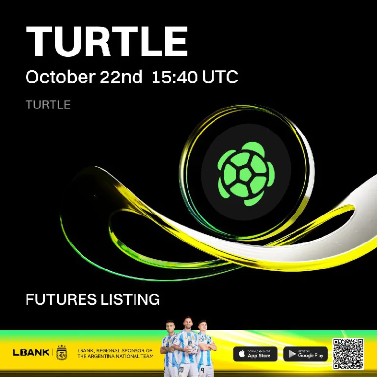 لیستینگ قرارداد پرپچوال TURTLE در صرافی Lbank با اهرم ۵۰