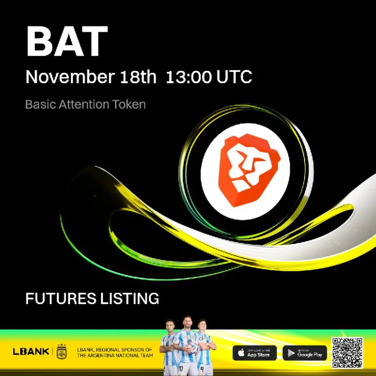 لیستینگ قرارداد دائمی BAT/USDT در صرافی Lbank از ۲۷ آبان ۱۴۰۴