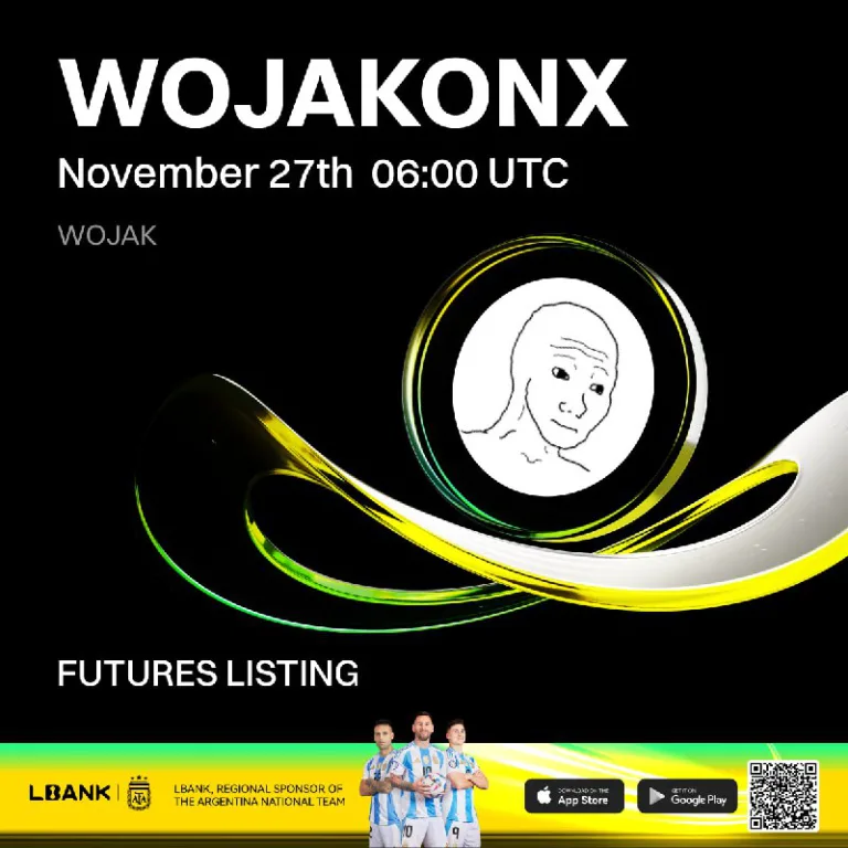 لیست قرارداد دائمی WOJAKONX در صرافی Lbank از ۶ آذر ۱۴۰۴