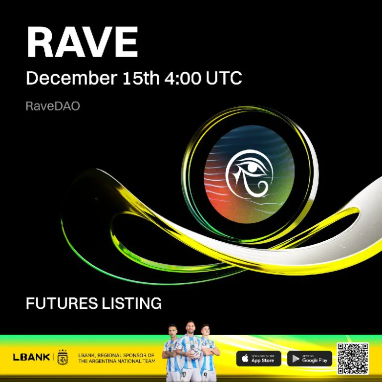 لیستینگ قرارداد پرپچوال RAVE USDT در صرافی Lbank